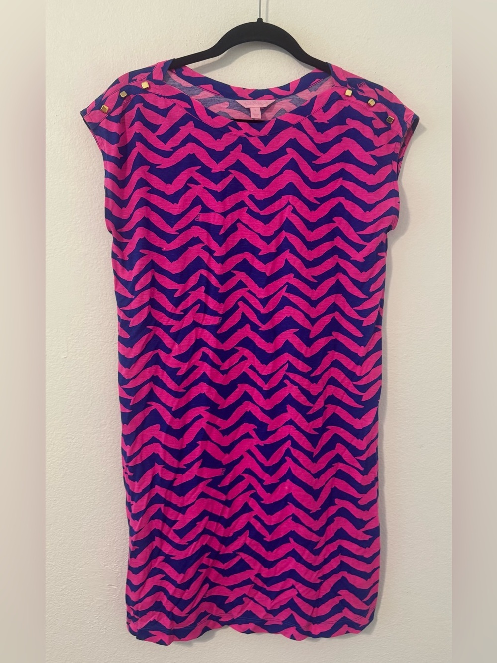 Lilly Pulitzer Robyn I Got Lucky Tunic Shift Dress Chevron Small *Read*